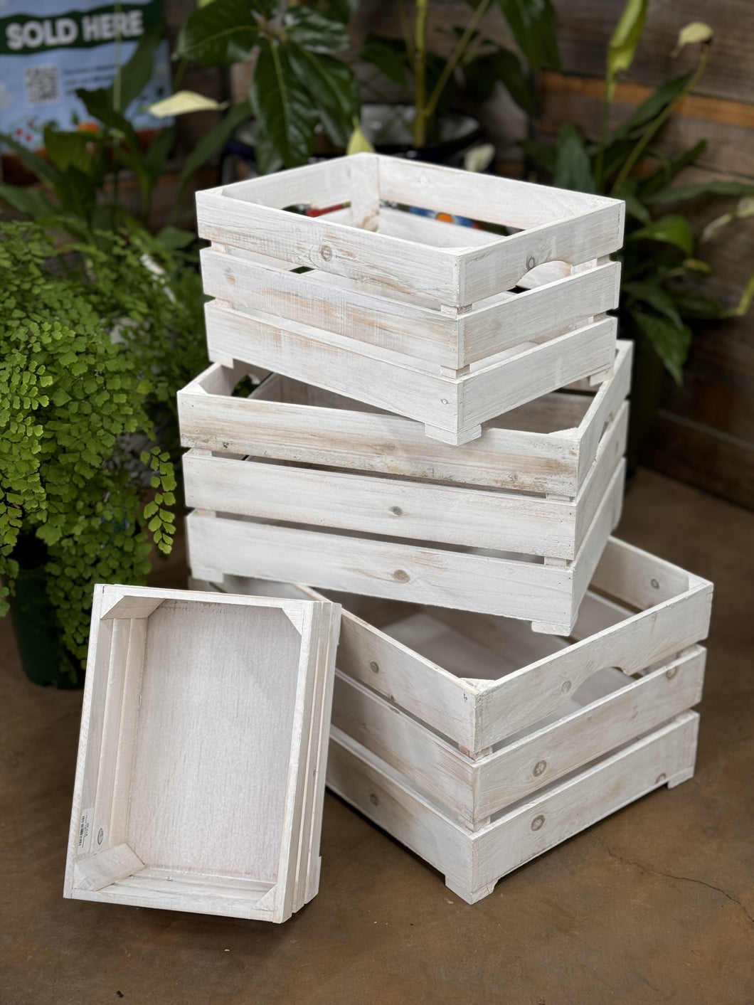 Wooden Crate White