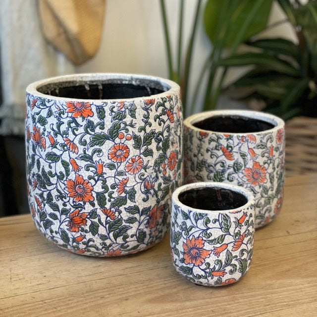 Poppy Ceramic Pot - Green