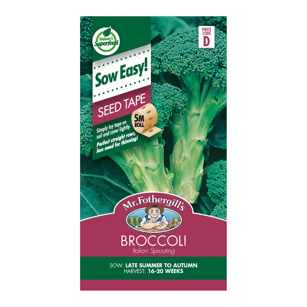 Broccoli ‘Italian Sprouting’ seed tape