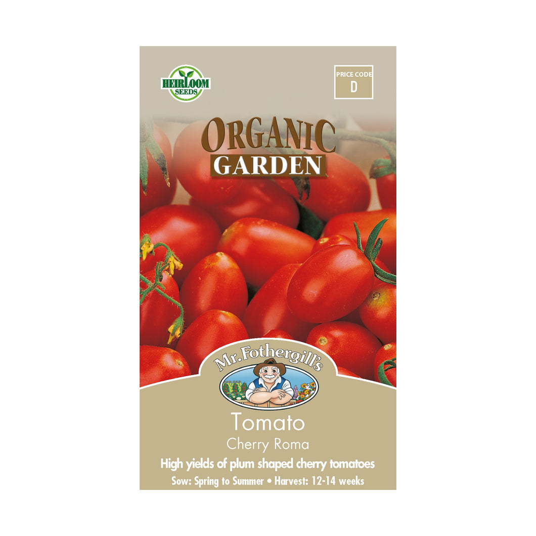 Tomato 'Cherry Roma' Organic Seeds