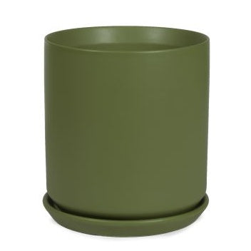 Cylinder Pot Dark Green