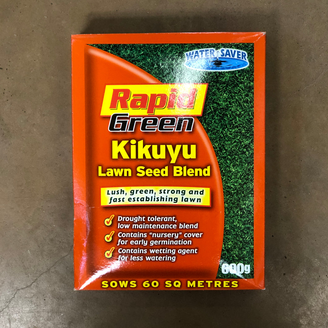 Rapid Green Kikuyu Lawn Seed Blend