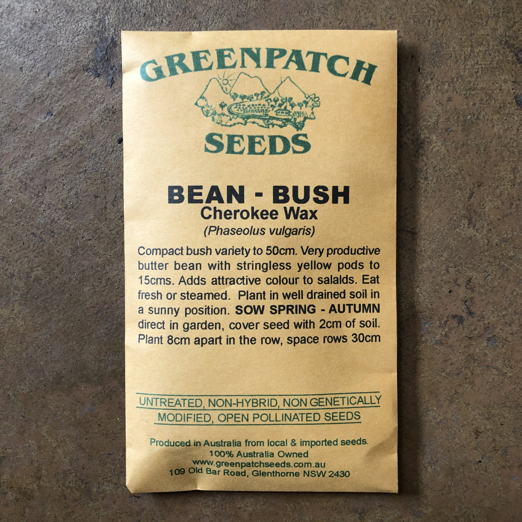 Bean – Bush 'Cherokee Wax' Greenpatch Seeds