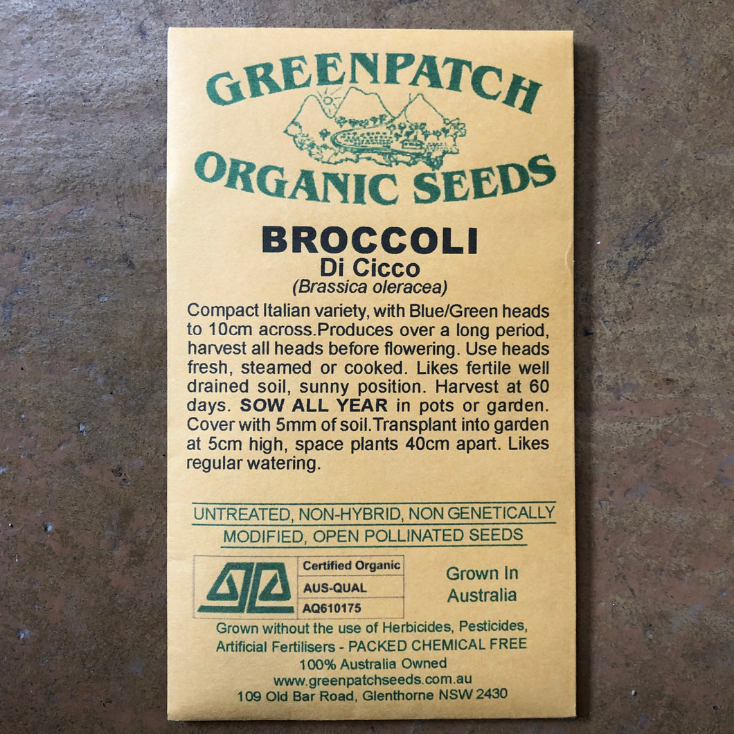 Broccoli 'Di Cicco' Greenpatch Seeds