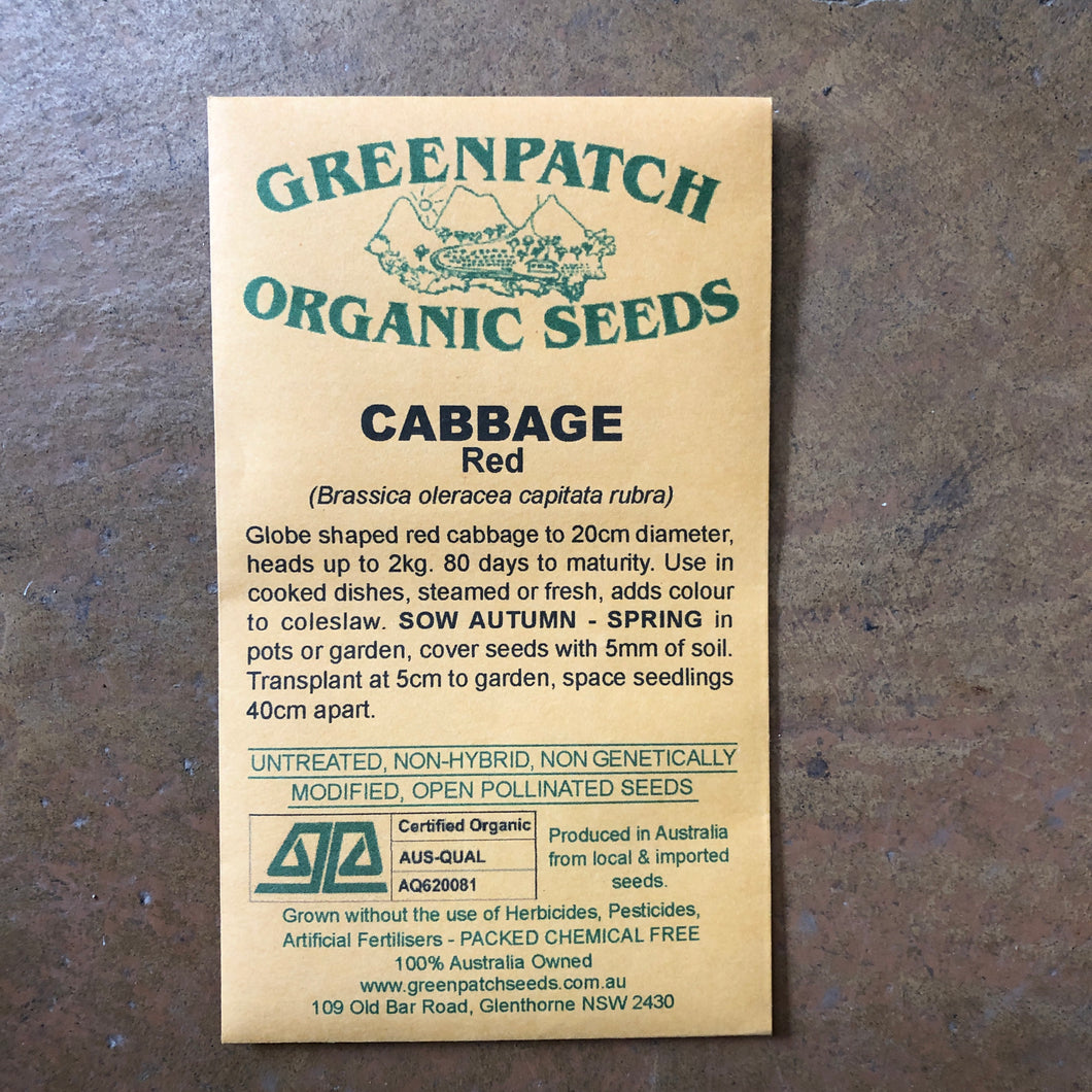 Cabbage 'Red' Greenpatch Seeds