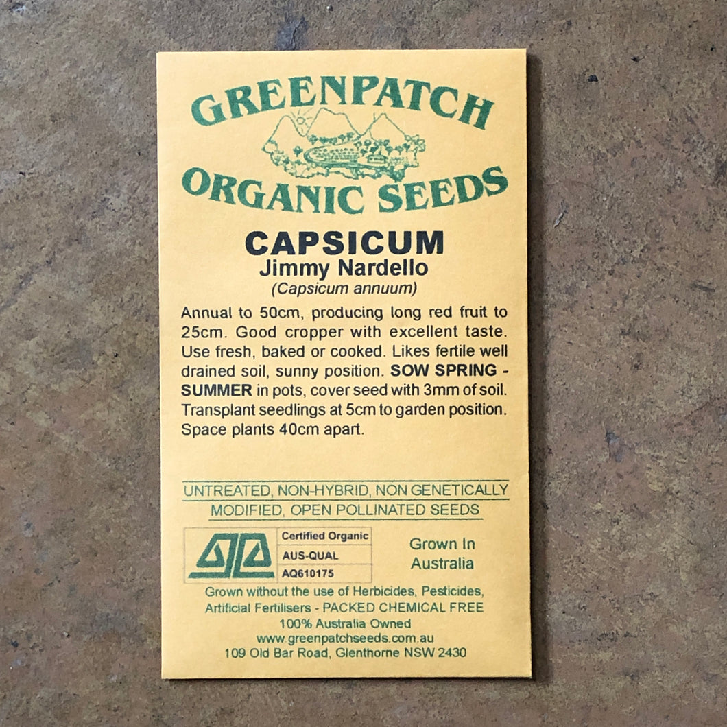 Capsicum 'Jimmy Nardello' Greenpatch Seeds