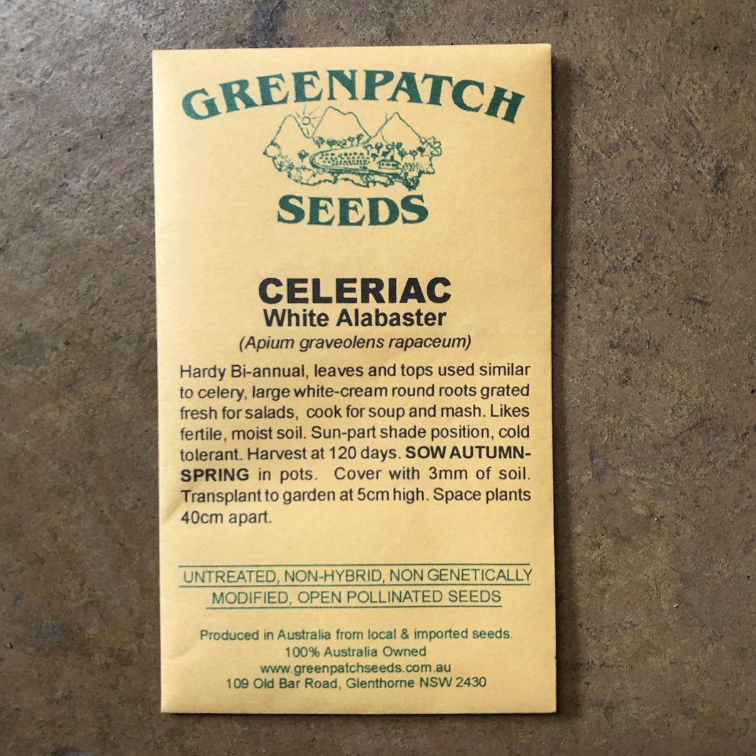 Celeriac 'White Alabaster' Greenpatch Seeds