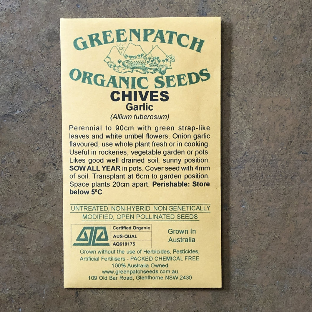Chives 'Garlic' Greenpatch Seeds
