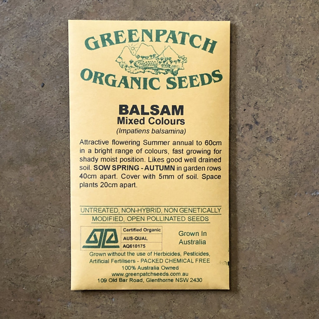 Balsam 'Mixed Colours' Greenpatch Seeds