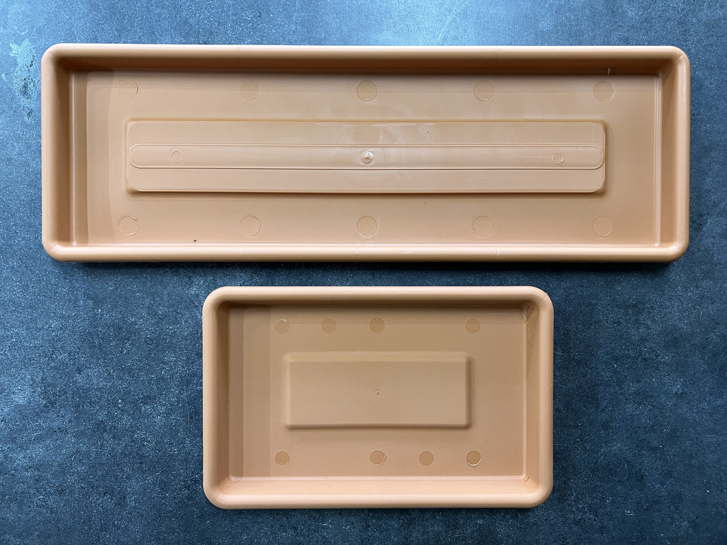 Plastic Window Box Saucer - Terracotta Colour