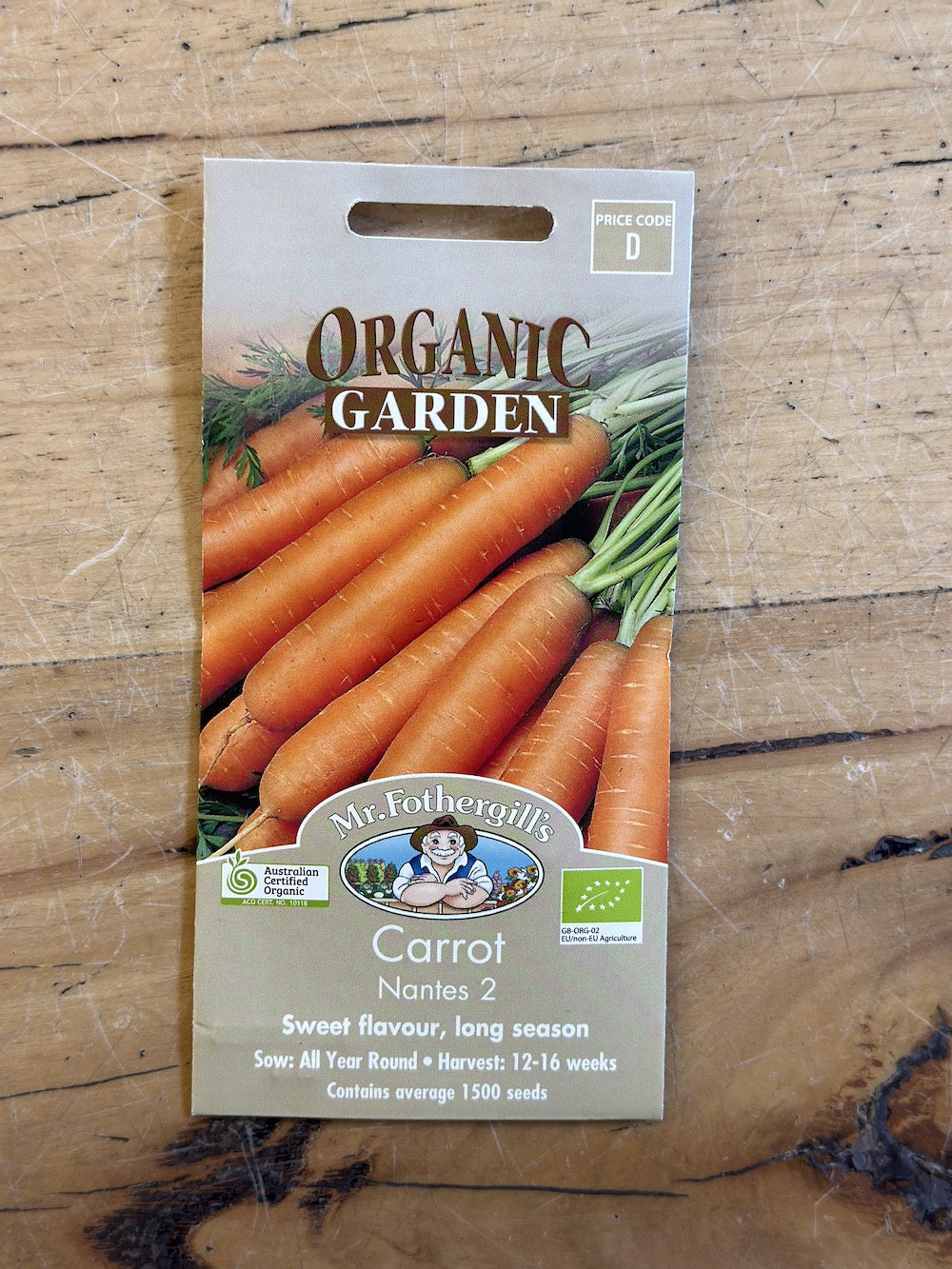 Carrot 'Early Nantes' Organic Seeds