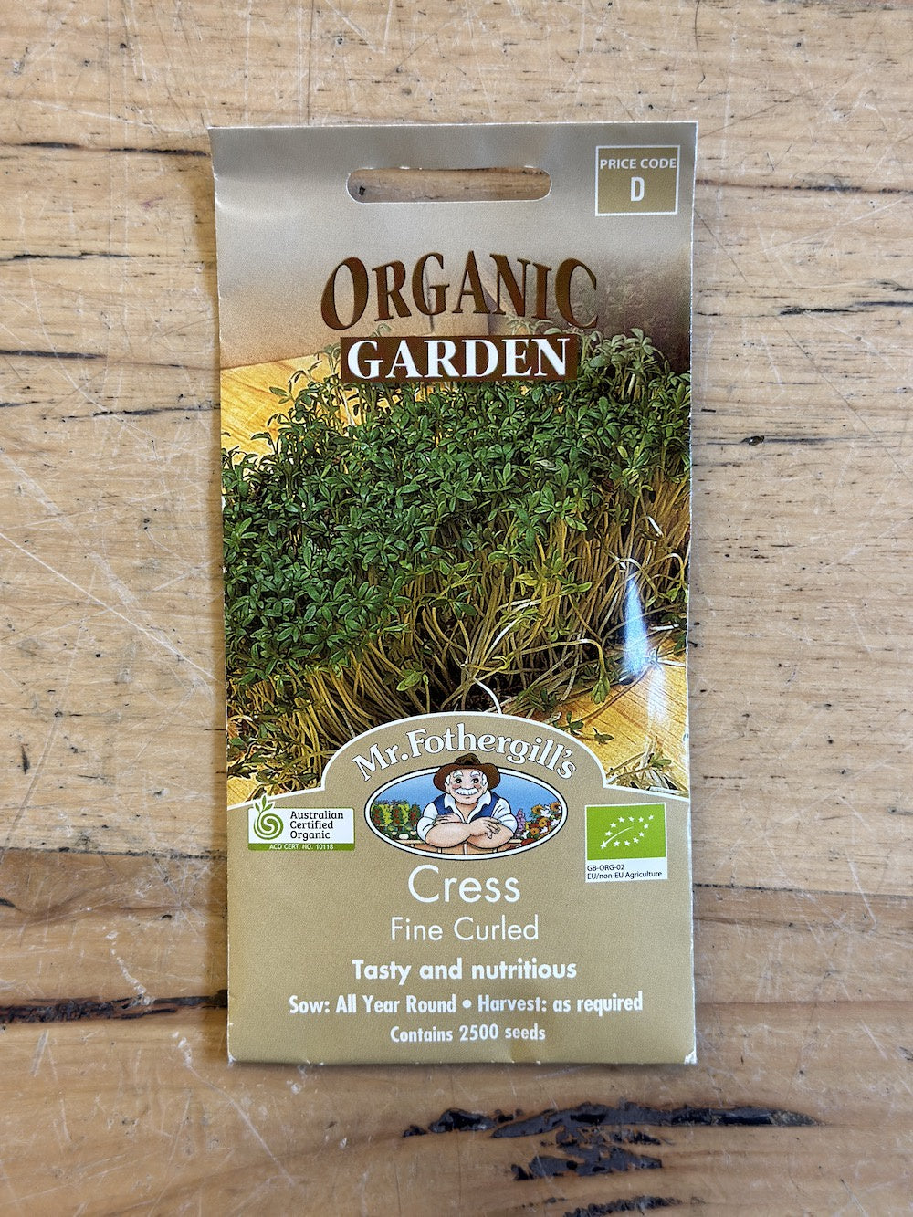 Cress 'Fine Curled' Organic Seeds