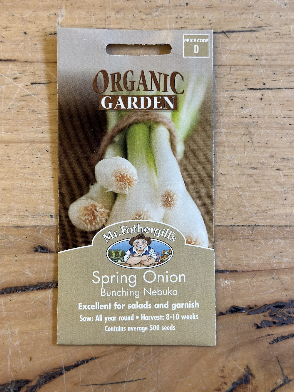 Spring Onion 'Bunching Nebuka' Organic Seeds