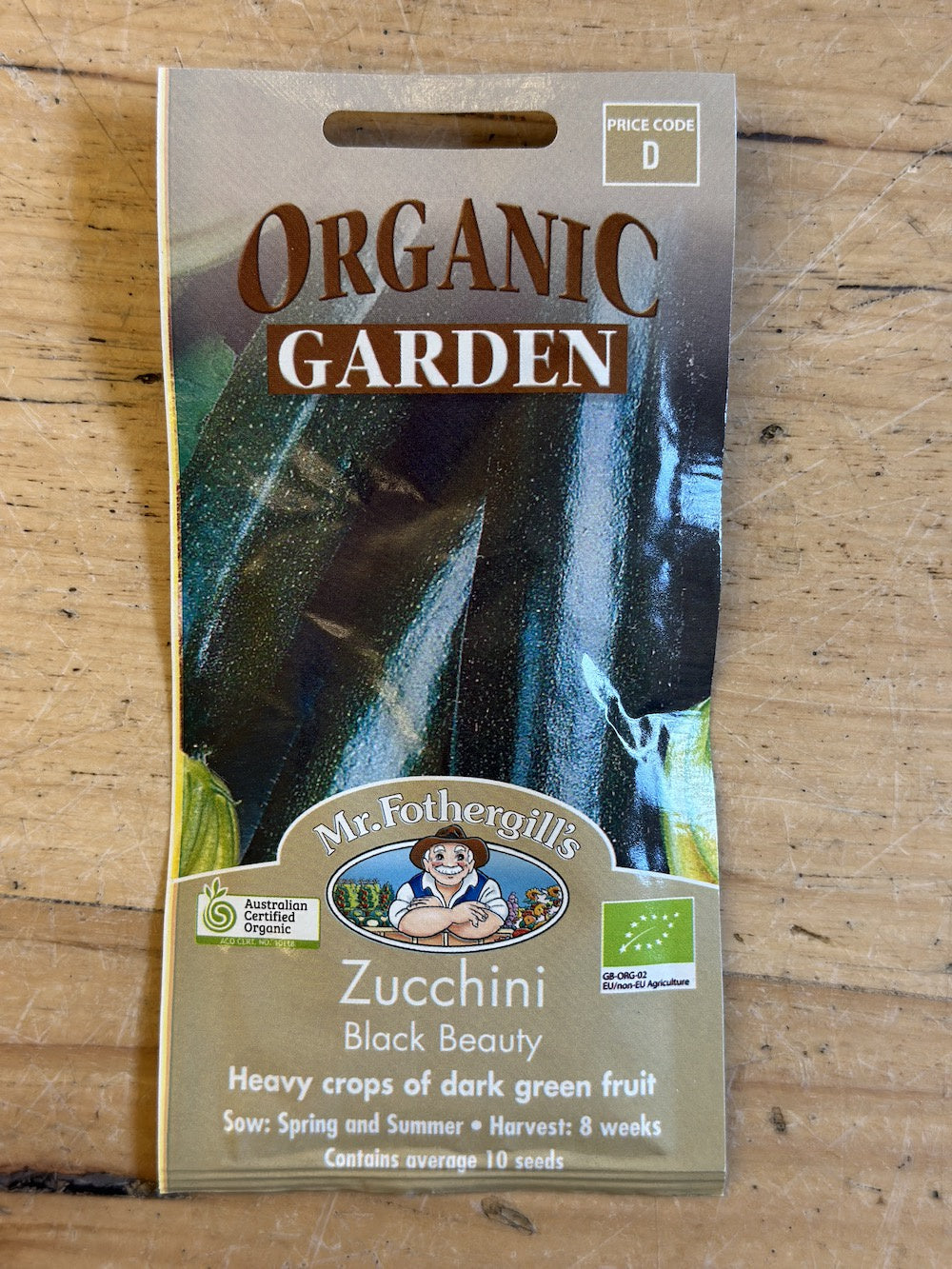 Zucchini 'Black Beauty' Organic Seeds