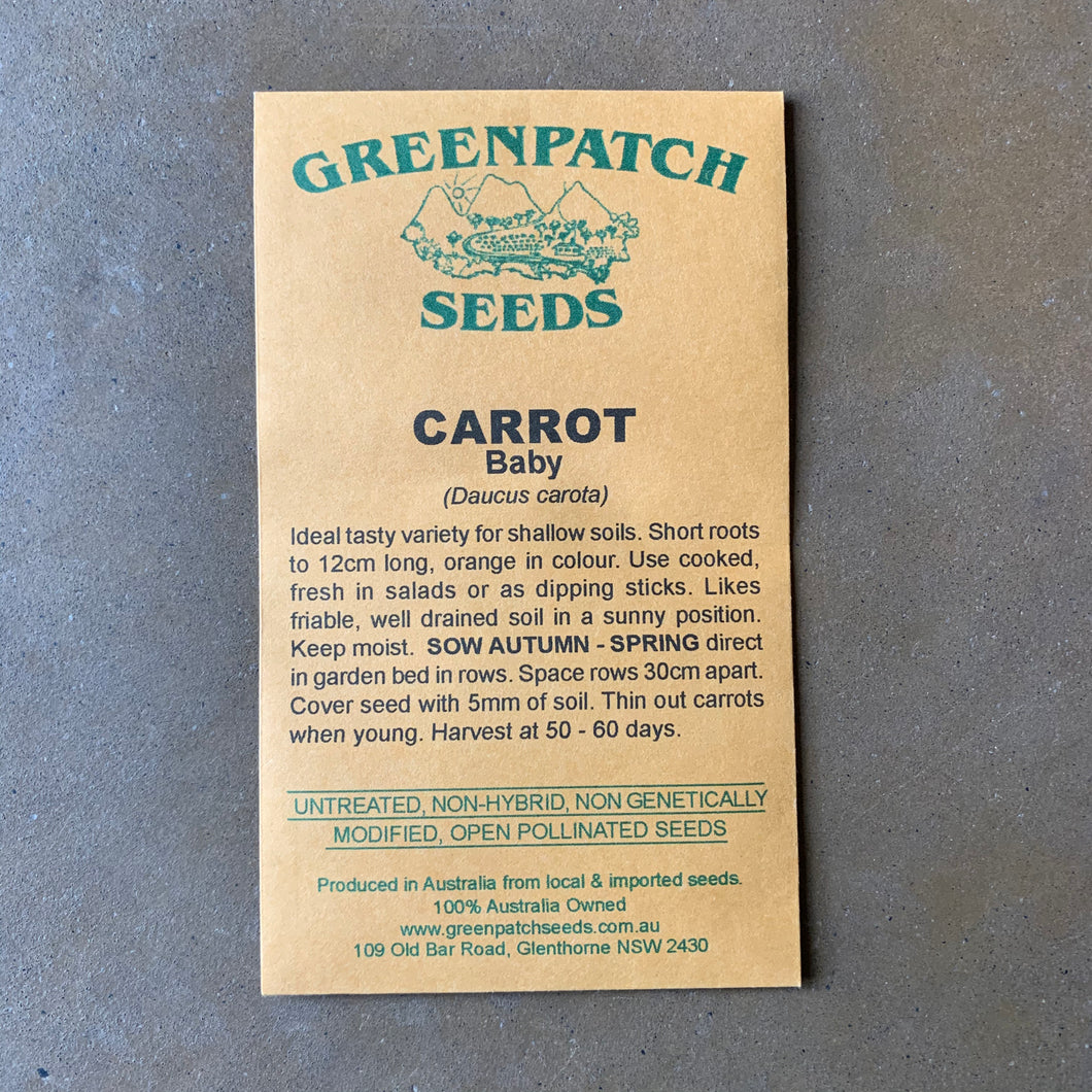 Carrot 'Baby' Greenpatch Seeds