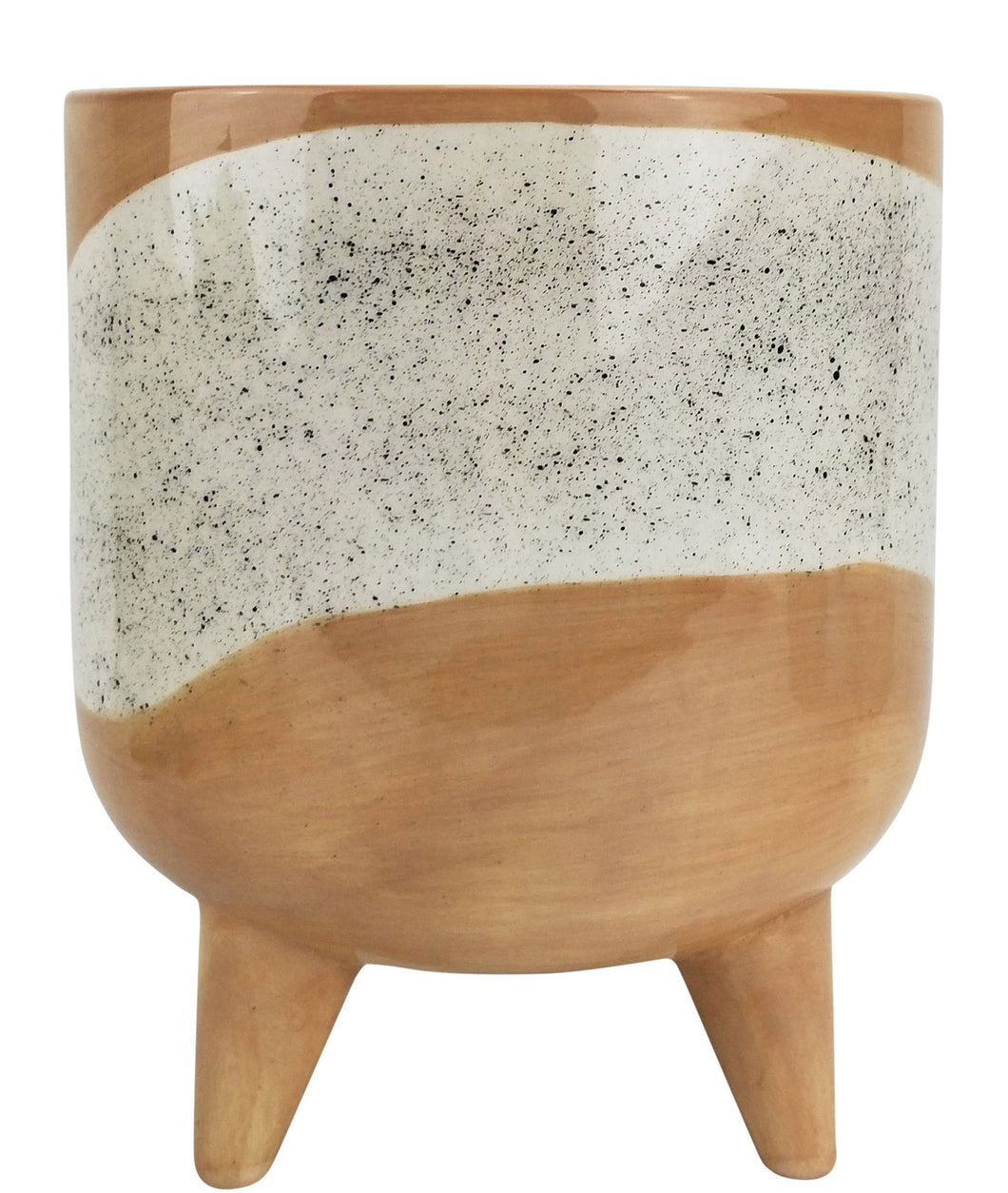 Avery Dot Planter with Legs Beige