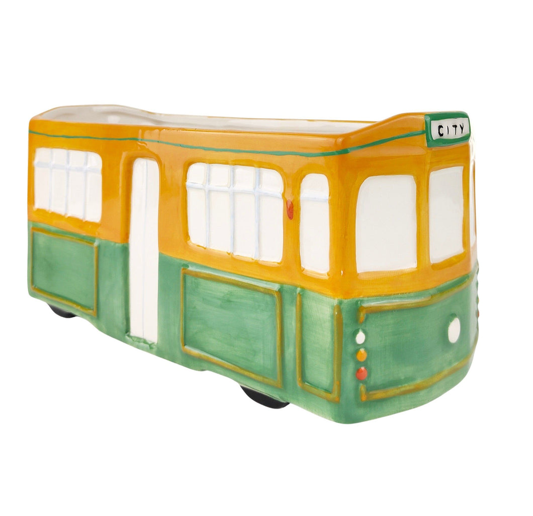 Tram Planter Green & Yellow